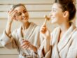 Women making facial massage in the SPA